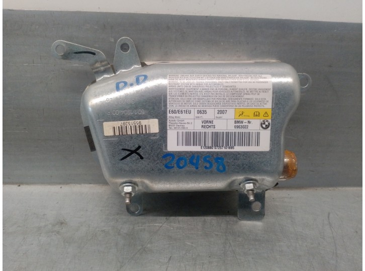 Recambio de airbag lateral delantero derecho para bmw serie 5 touring (e61) 2.0 turbodiesel cat referencia OEM IAM 601190400F 60