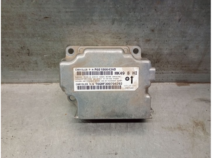 Replacement airbag control unit for Jeep Compass (MK49) 2.2 CRD 4x4 OEM IAM reference P68186643AD P68186643AD 