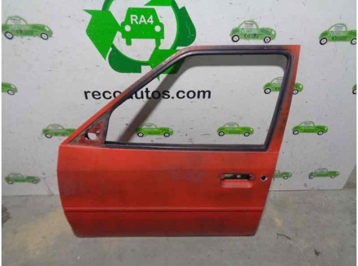 Recambio de puerta delantera izquierda para citroën ax 14 tzx referencia OEM IAM 96101652 ROJA 5 PUERTAS