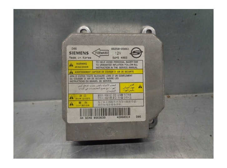 Recambio de centralita airbag para ssangyong kyron 200 xdi limited referencia OEM IAM 8625009061 SWY64065 SIEMENS