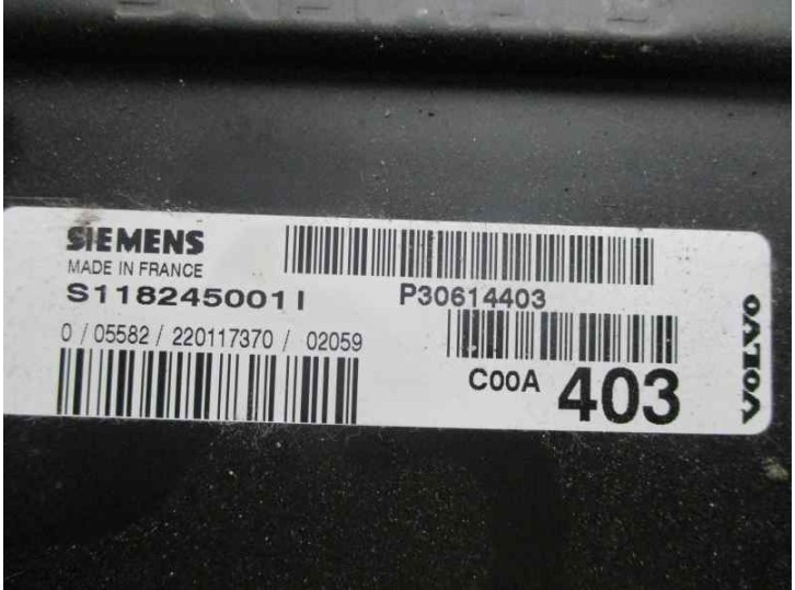 Recambio de centralita motor uce para volvo s40 berlina 1.6 cat referencia OEM IAM P30614403 S118245001L SIEMENES
