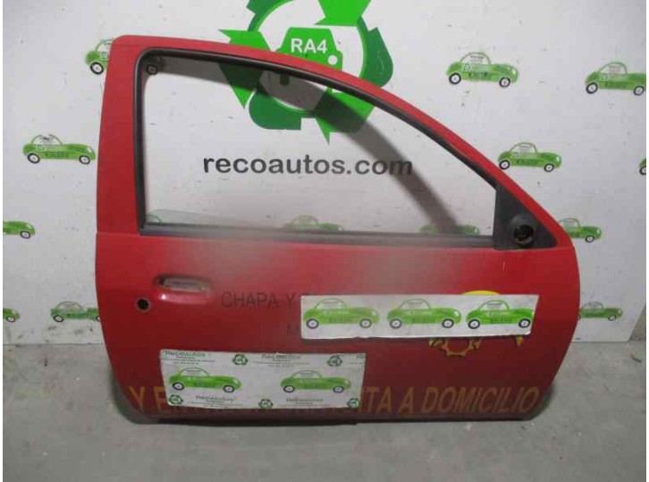 Recambio de puerta delantera derecha para ford ka (ccq) 1.3 cat referencia OEM IAM 1692565 ROJA ROTULADA 3 PUERTAS