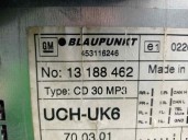 Recambio de sistema audio / radio cd para opel astra gtc 1.9 cdti referencia OEM IAM 13188462 453116246 BLAUKPUNKT
