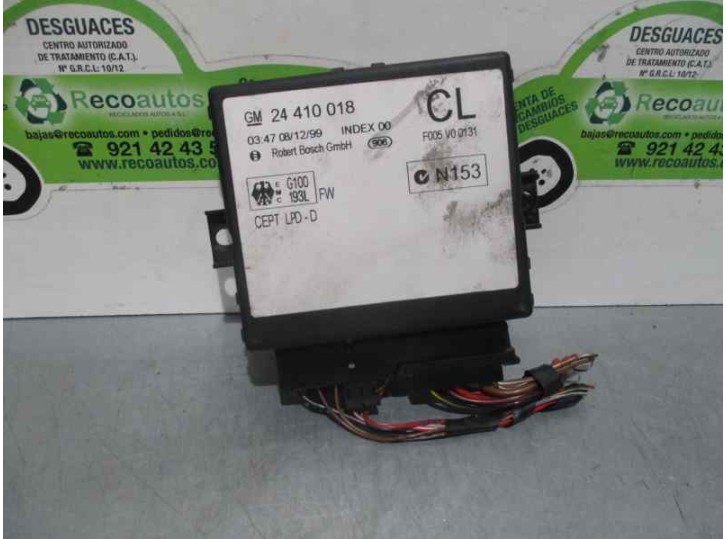 Recambio de centralita cierre para opel astra g coupé 1.8 16v cat referencia OEM IAM 24410018 F005V00131 GM