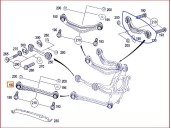 Replacement rear upper right suspension arm for Mercedes-Benz E-Class (W210) saloon diesel 2.9 turbodiesel CAT ref