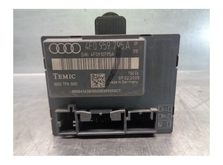 Recambio de centralita cierre para audi a6 berlina (4f2) 2.7 v6 24v tdi referencia OEM IAM 4F0959795A 0033TFK0001 TEMIC