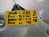 Replacement rear left window regulator for Saab 9-5 sedan 2.0 CAT OEM IAM reference 5184858 2 PINS 5 DOORS.
