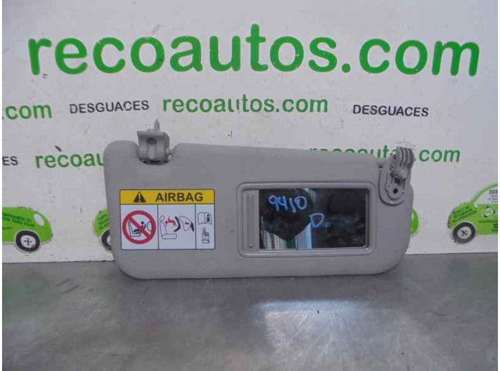 Replacement right sun visor for Kia Rio 1.1 CRDi CAT OEM IAM reference 852021W360HCS 