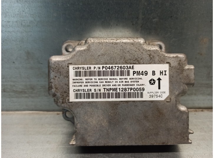 Recambio de centralita airbag para dodge caliber 2.0 16v cat referencia OEM IAM P04672603AE 04672603AE 