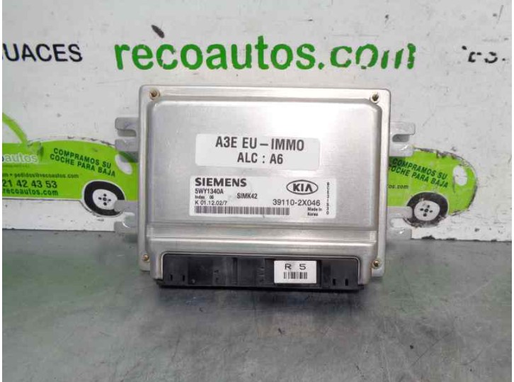 Replacement engine ECU for Kia Rio I Hatchback (DC) 1.3 OEM IAM reference 391102X046 5WY1340A SIEMENS