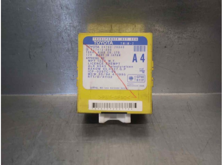 Recambio de centralita inmovilizador para toyota carina (t19) 2.0 turbodiesel cat referencia OEM IAM 8978020040 627413000 