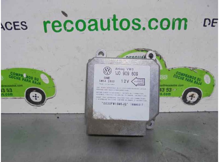 Recambio de centralita airbag para seat toledo (1m2) 1.9 tdi referencia OEM IAM 1J0909609 5WK42800 SME