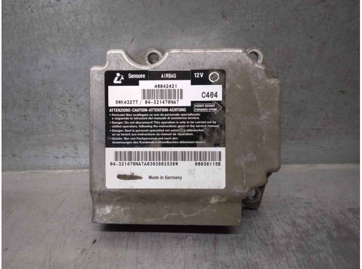 Recambio de centralita airbag para alfa romeo 147 (190) 1.6 16v cat referencia OEM IAM 46842421 5WK43277 SIEMENS