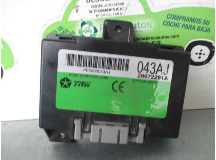 Replacement electronic module for Chrysler PT Cruiser (PT) 1.6 16V CAT OEM IAM reference 28672281A 043AJ28672281A TRW