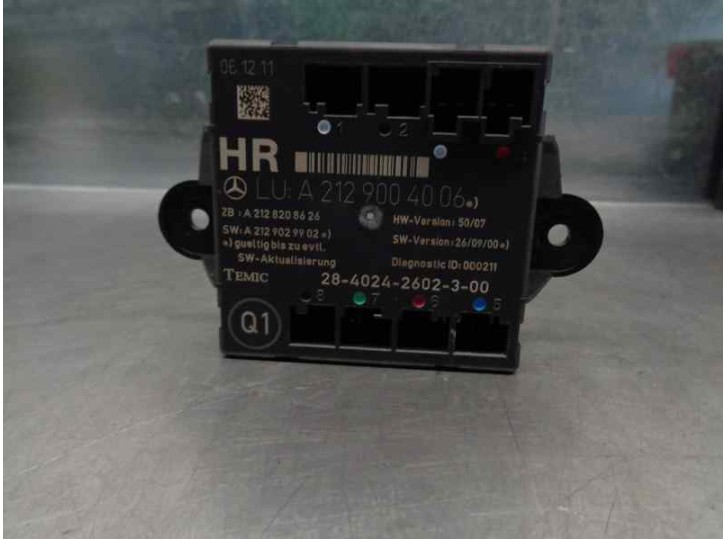 Recambio de centralita cierre para mercedes-benz clase c (w204) berlina 2.2 cdi cat referencia OEM IAM A2129004006 