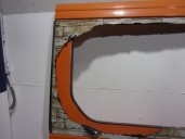 Recambio de puerta lateral corredera derecha para volkswagen crafter 2.0 tdi referencia OEM IAM 2E1843108AN NARANJA ROTULADA 5 P