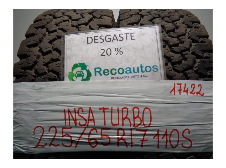 Recambio de neumatico insa turbo para mitsubishi l 200 (ka0/kb0) 2.5 di-d cat referencia OEM IAM 25565R17110S INSA TURBO RANGER 