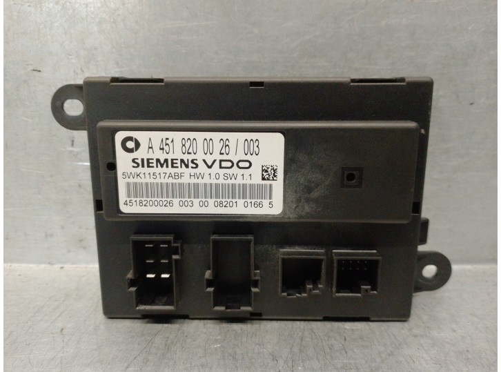 Recambio de modulo electronico para smart coupe 1.0 cat referencia OEM IAM A4518200026 5WK11517ABF SIEMMENS VDO