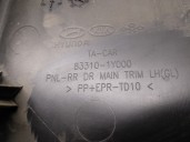 Replacement rear left door panel trim for Kia Picanto 1.0 CAT OEM IAM reference 833101Y000 