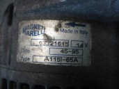 Replacement alternator for Fiat Brava (182) 1.9 Diesel OEM IAM reference 63321615 A115I MAGNETI MARELLI