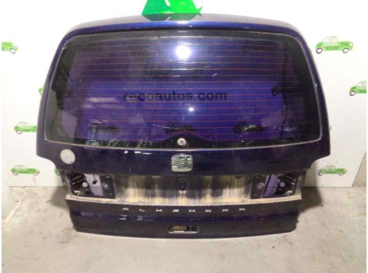 Recambio de porton trasero para seat alhambra (7v9) 1.9 tdi referencia OEM IAM 7M7827025K AZUL 5 PUERTAS
