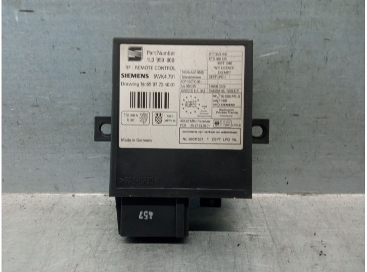 Recambio de modulo electronico para seat ibiza (6k) básico referencia OEM IAM 1L0959800  5WK4791 SIEMNES