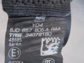 Replacement rear right seatbelt for Seat Ibiza (6J5) OEM IAM reference 6J0857805A 5 DOORS