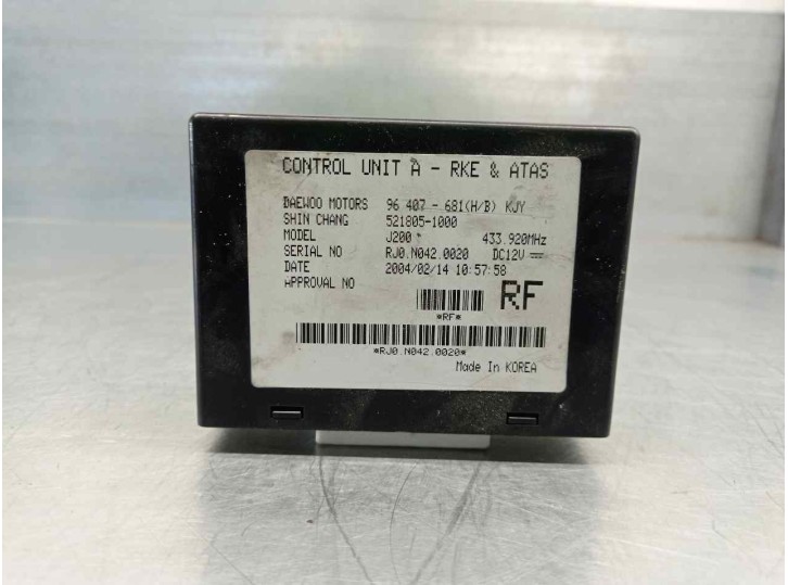 Recambio de modulo electronico para daewoo lacetti 1.4 cat referencia OEM IAM 96407681 5218051000 
