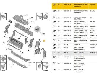 Recambio de moldura para peugeot 3008 ii suv (mc_, mr_, mj_, m4_) 1.6 bluehdi 120 referencia OEM IAM 9810922280 9810922280 