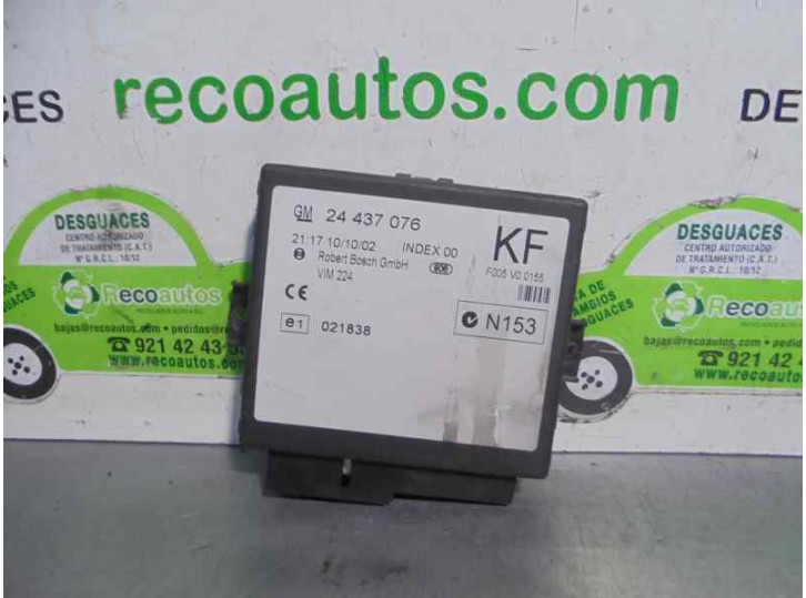 Replacement central locking unit for Opel Astra G Coupé 2.2 DTI Edition OEM IAM reference 24437076 F005V00155 