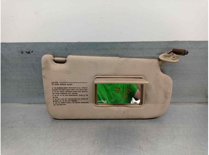 Recambio de parasol derecho para hyundai tucson (jm) 2.0 crdi cat referencia OEM IAM 852022E110 