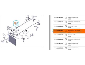 Recambio de tubos aire acondicionado para smart forfour hatchback (453) electric drive / eq (453.091) referencia OEM IAM A453830