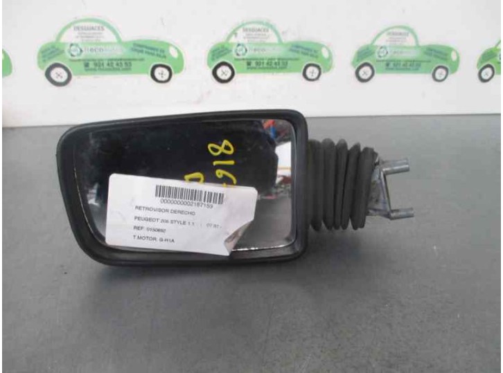 Recambio de retrovisor derecho para peugeot 205 style 1.1 referencia OEM IAM 0150892  3 PUERTAS