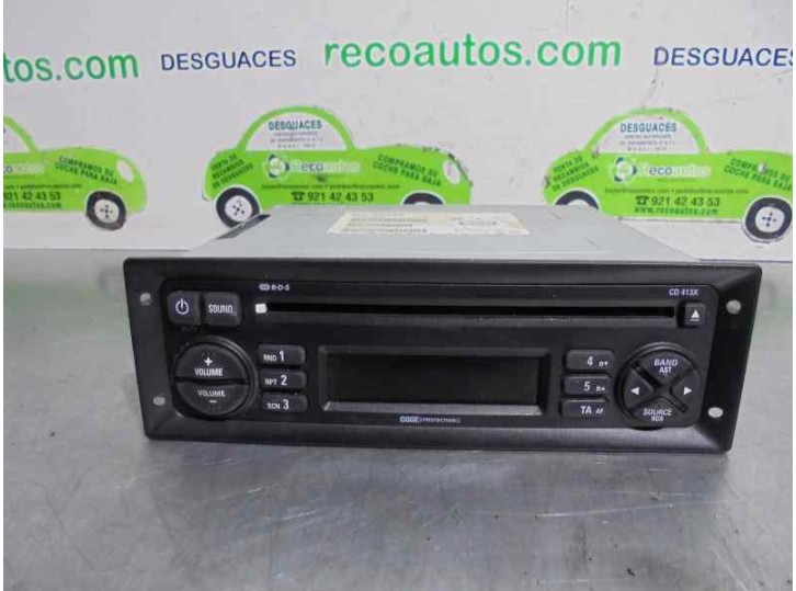 Recambio de sistema audio / radio cd para mg serie (r/rf) 1.6 16v cat referencia OEM IAM XQE000930PMA  