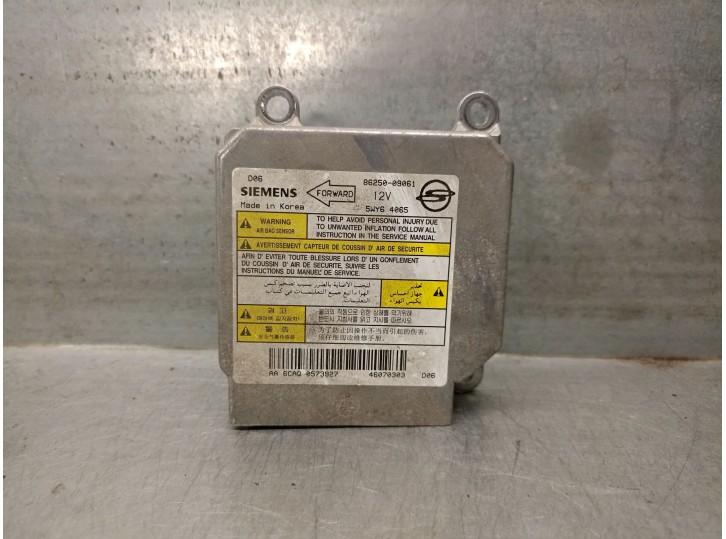 Recambio de centralita airbag para ssangyong kyron 2.0 xdi referencia OEM IAM 8625009061  5WY64065 SIEMENS