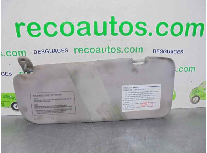 Replacement left sun visor for Hyundai Terracan (HP) 2.9 CRDi CAT OEM IAM reference 85225H1351QS 