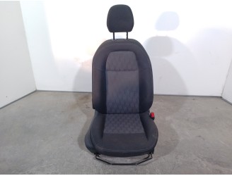 Recambio de asiento delantero derecho para citroën c-elysée exclusive referencia OEM IAM 4856146 TELA NEGRA Y GRIS 4 PUERTAS