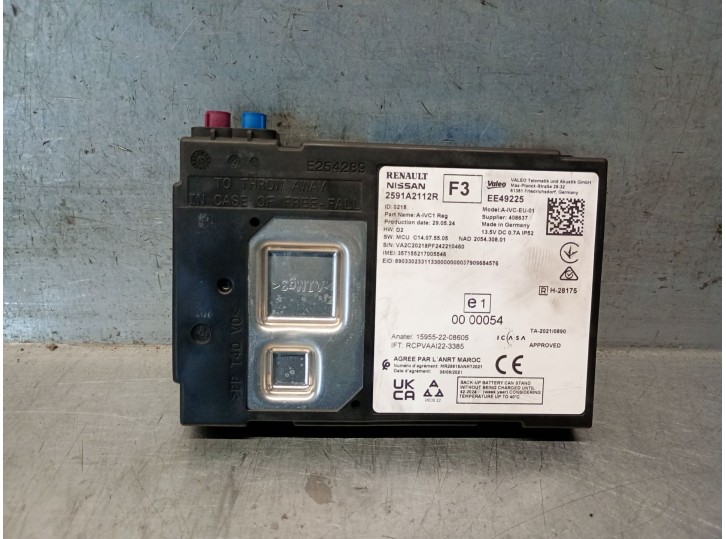 Recambio de modulo electronico para dacia sandero iii 1.0 tce 90 referencia OEM IAM 2591A2112R 2591A2112R EE49225 VALEO