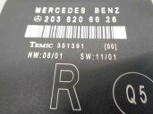 Recambio de centralita cierre para mercedes-benz clase c (w203) familiar 2.7 cdi 20v cat referencia OEM IAM 2038206626 