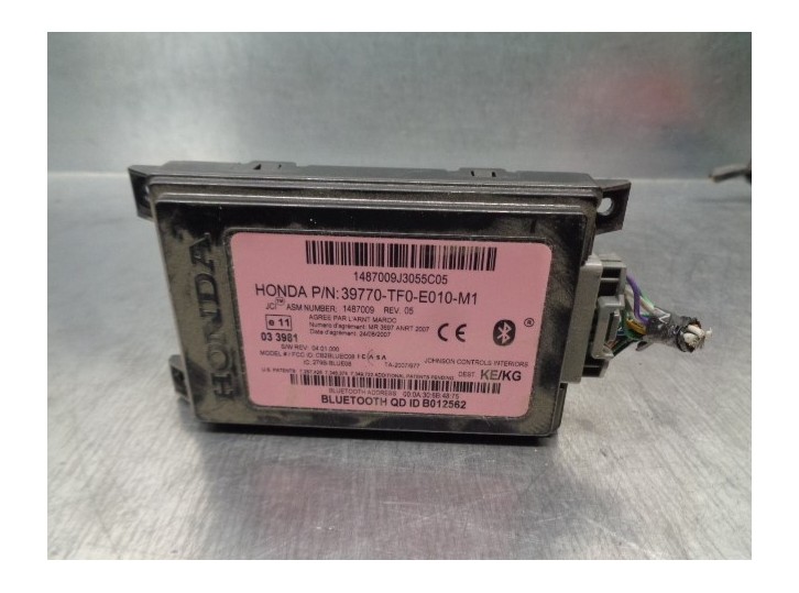 Recambio de modulo electronico para honda jazz (ge) 1.4 executive referencia OEM IAM 39770TF0E010 39770-TF0-E010 