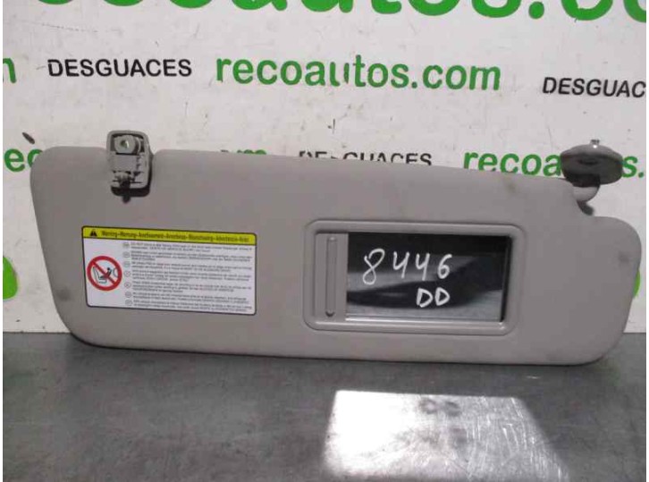 Recambio de parasol derecho para kia venga 1.4 cat referencia OEM IAM 852201P020ED 
