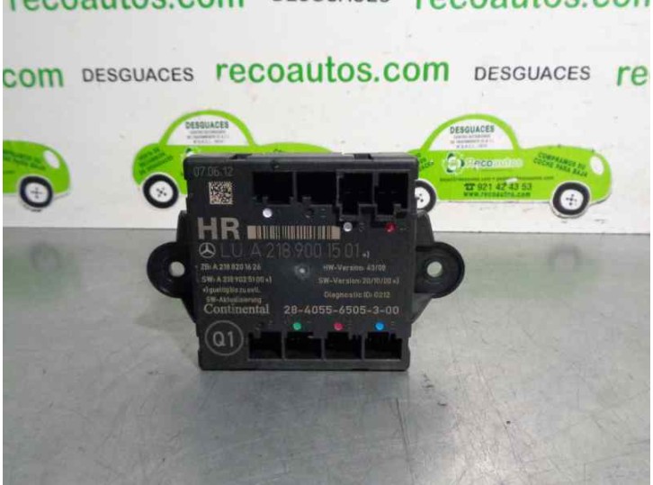 Recambio de centralita cierre para mercedes-benz clase c (w204) lim. 2.1 cdi cat referencia OEM IAM A2189001501 