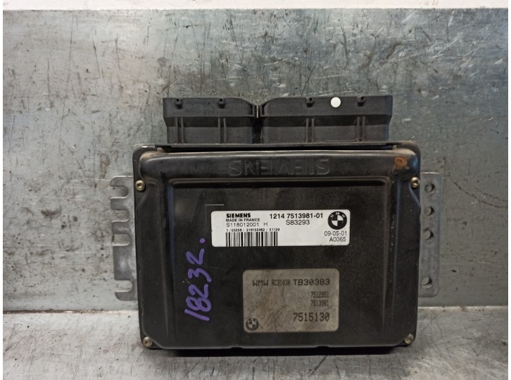 Replacement engine ECU for Mini R50, R53 1.6 16V cat OEM IAM reference 12147513981 S118012001 SIEMENS
