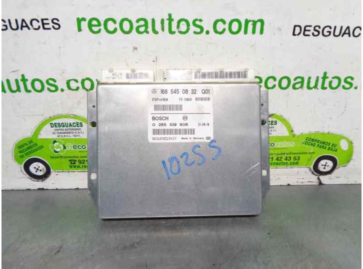 Recambio de centralita abs para mercedes-benz clase a (w168) 1.6 cat referencia OEM IAM 1685450832 0265109606 BOSCH