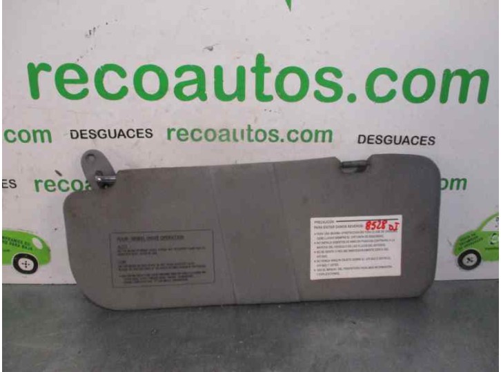 Replacement left sun visor for Hyundai Terracan (HP) 2.9 CRDi CAT OEM IAM reference 85225H1301 