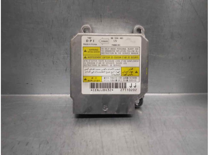 Recambio de centralita airbag para daewoo kalos 1.4 cat referencia OEM IAM 96534481 7088191 DPI