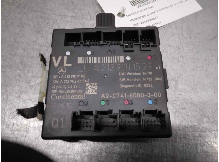 Recambio de modulo confort para mercedes-benz clase e (w212) lim. 2.1 cdi cat referencia OEM IAM A2129001529 