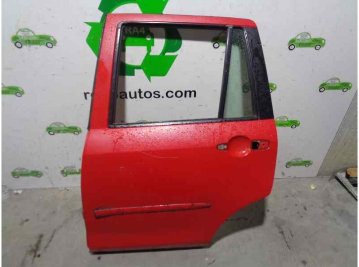 Replacement rear left door for Mazda 2 sedan (DY) 1.4 diesel cat OEM IAM reference DDY07302X RED 5 DOORS
