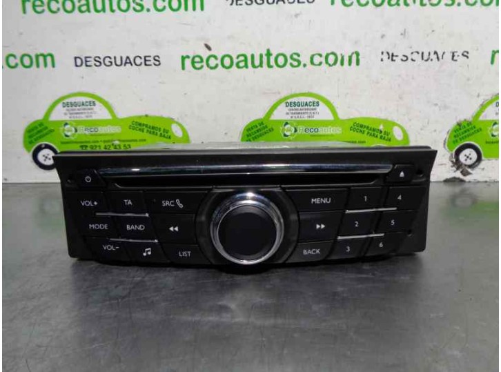 Recambio de sistema audio / radio cd para citroën c-elysée exclusive referencia OEM IAM 98134281ZD 