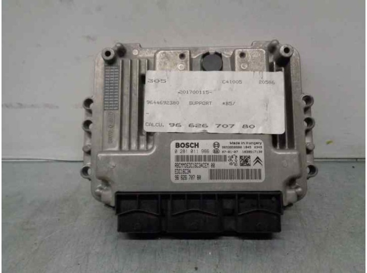 Recambio de centralita motor uce para citroën c4 berlina collection referencia OEM IAM 9662670780 0281011966 BOSCH